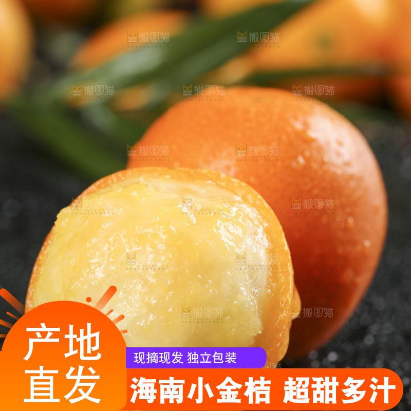 黑石板上的广西金钱橘