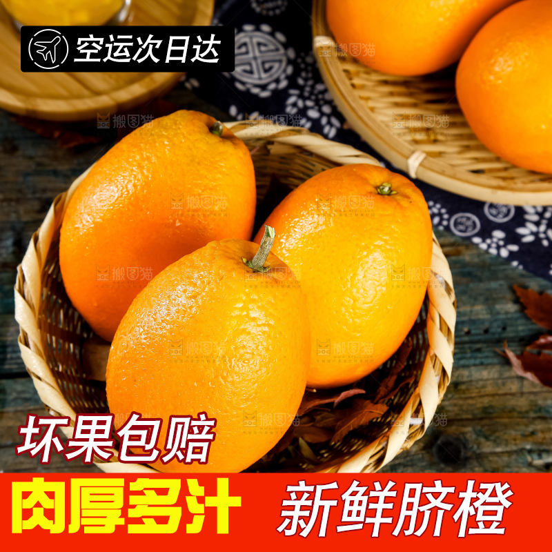 篮子里装着长虹脐橙