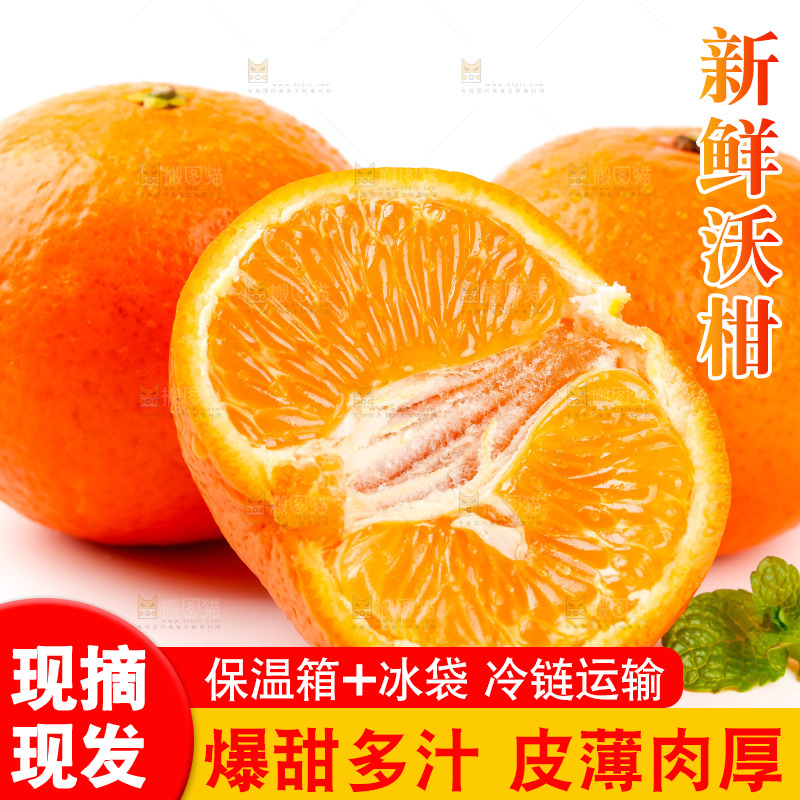 白底上放着广西沃柑