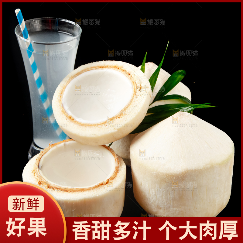 黑底上的青椰子