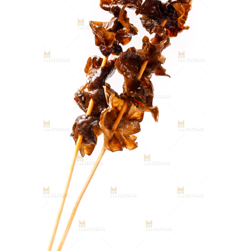 白底上的木耳串