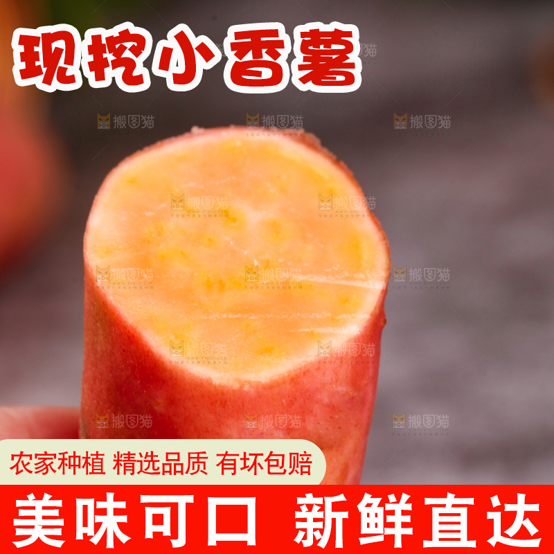 手上拿着小蜜薯