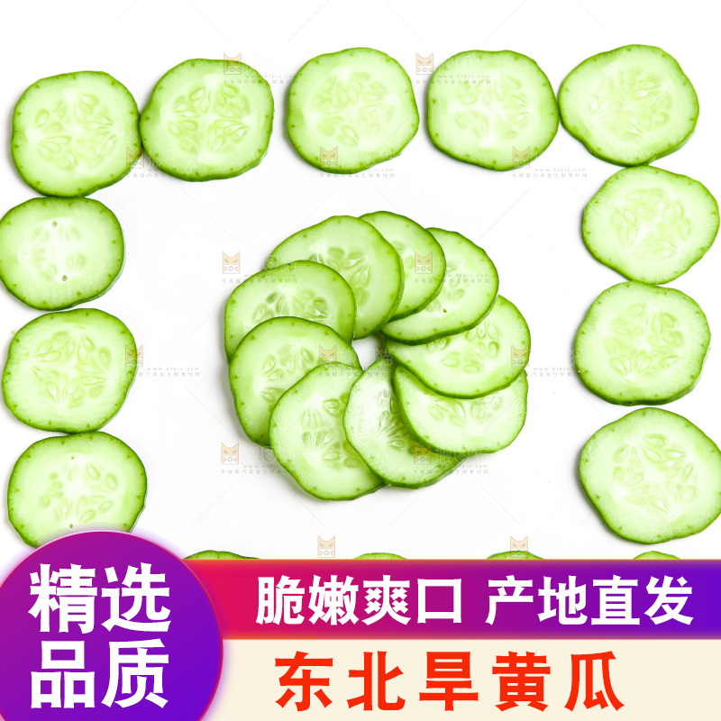 白底上放着黄瓜片