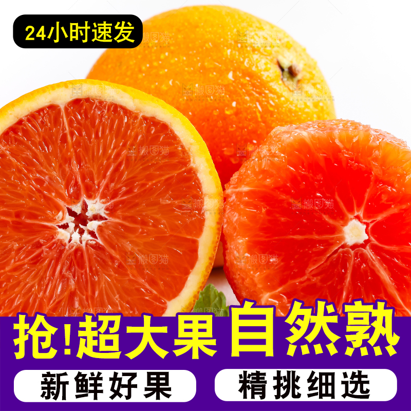 白底上放着橙子