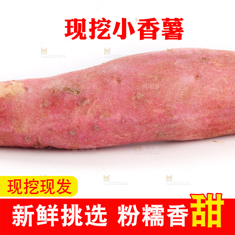 白底上的小蜜薯