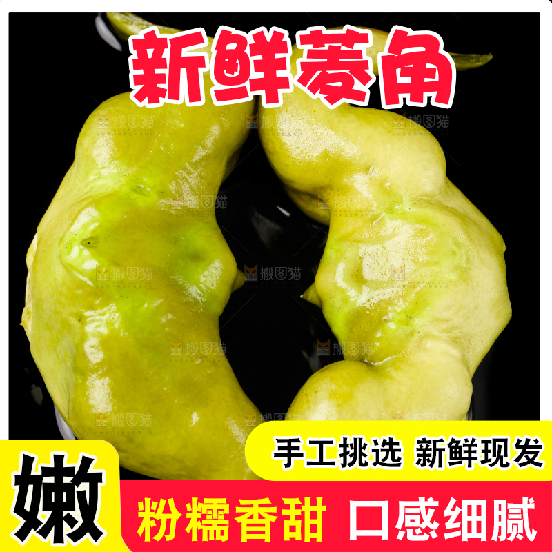 黑底上的菱角
