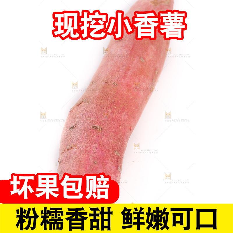 白底上的小蜜薯