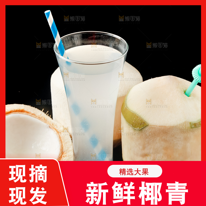 黑底上的青椰子