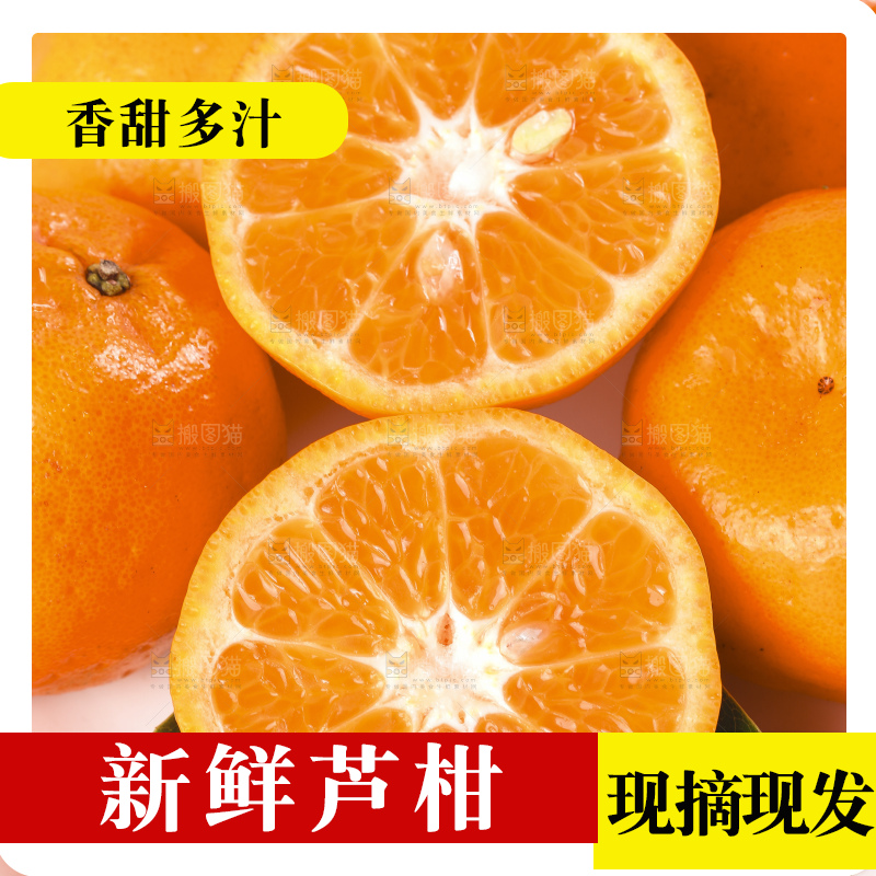 白底上放着椪柑
