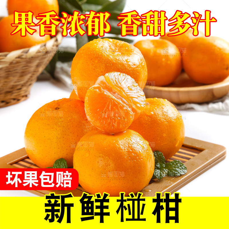 盘子里装着新鲜椪柑