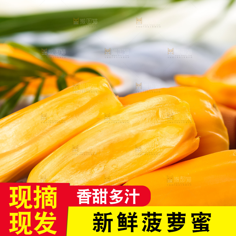 木底上的越南红心菠萝蜜