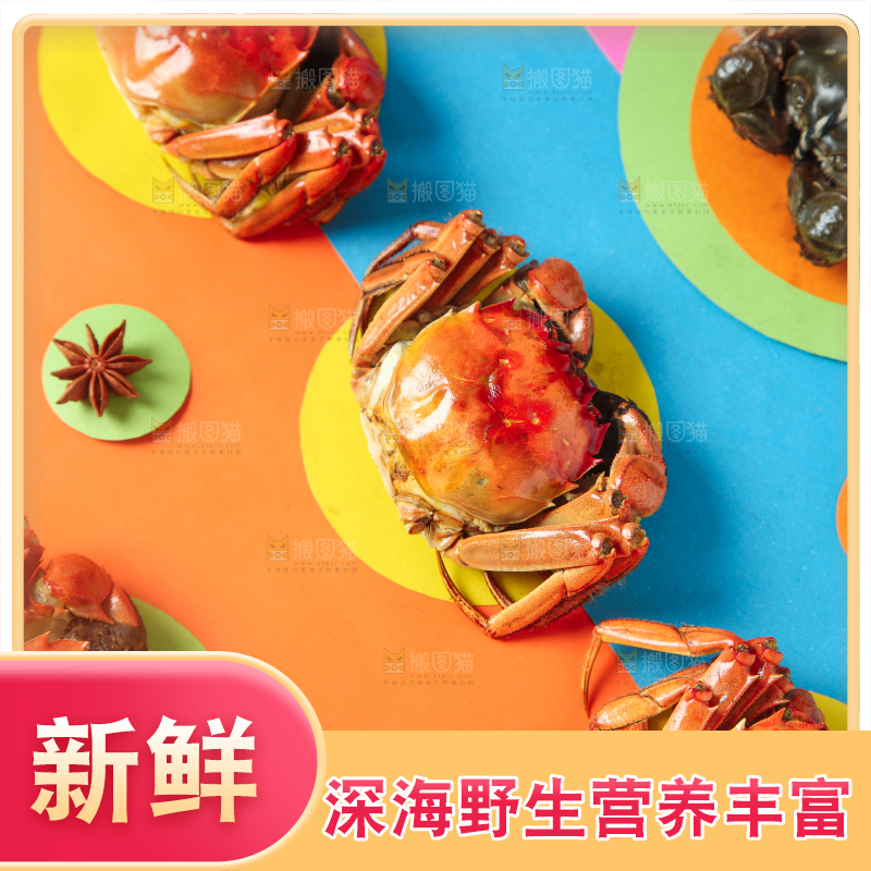 彩底上的螃蟹