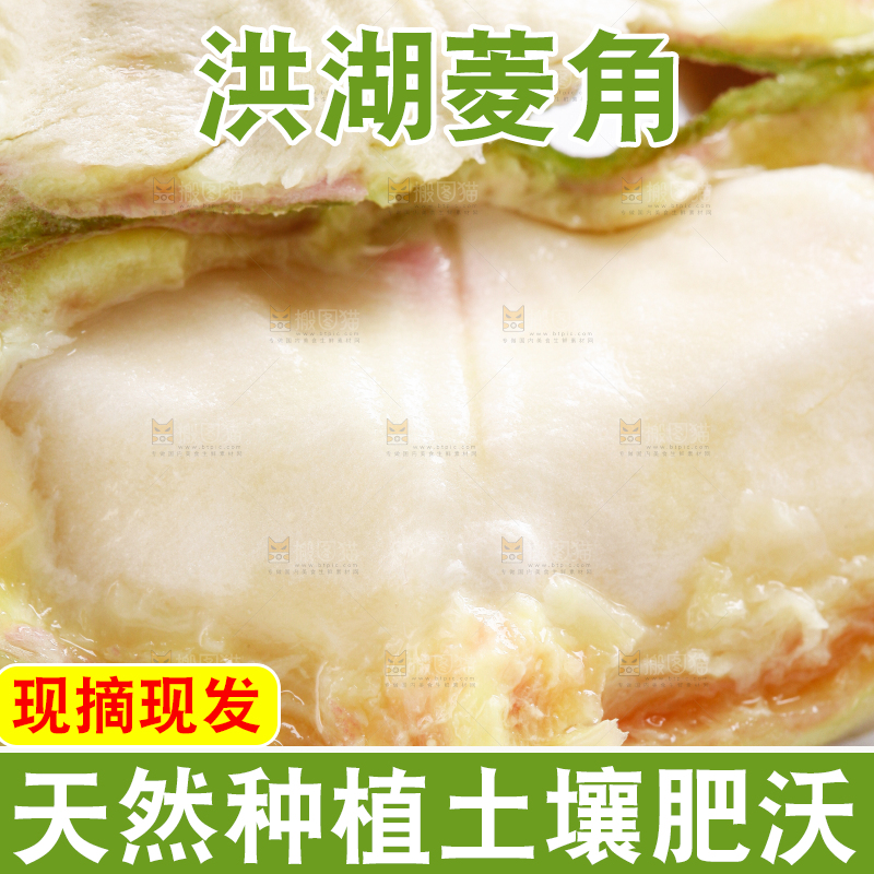 白底上的菱角