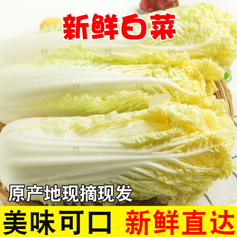 木板上的大白菜