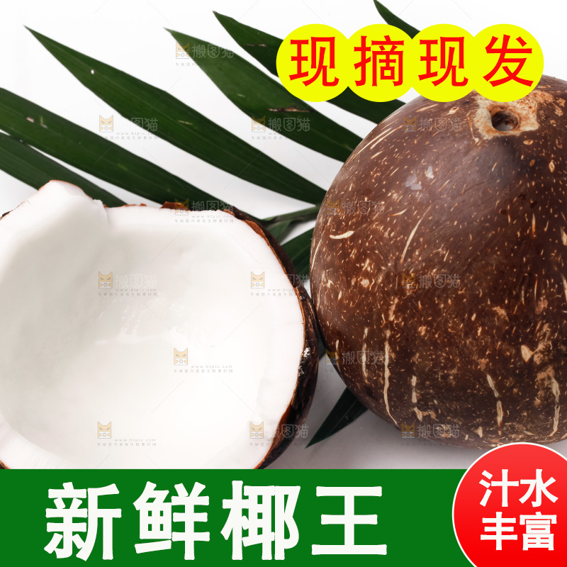 白底上放着椰王