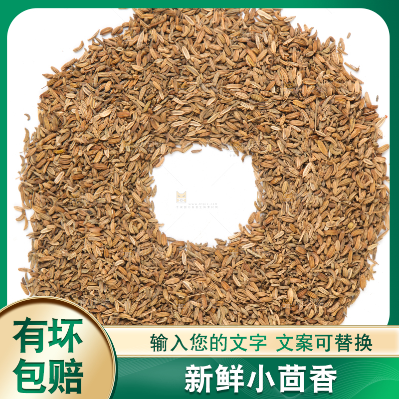 白底上一堆小茴香