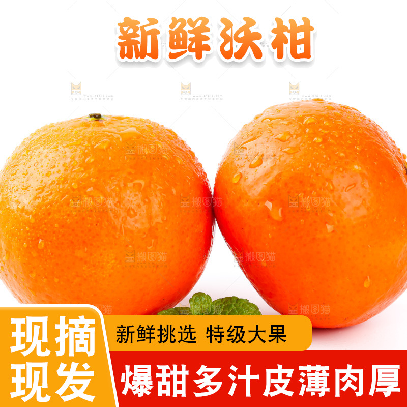 白底上放着广西沃柑