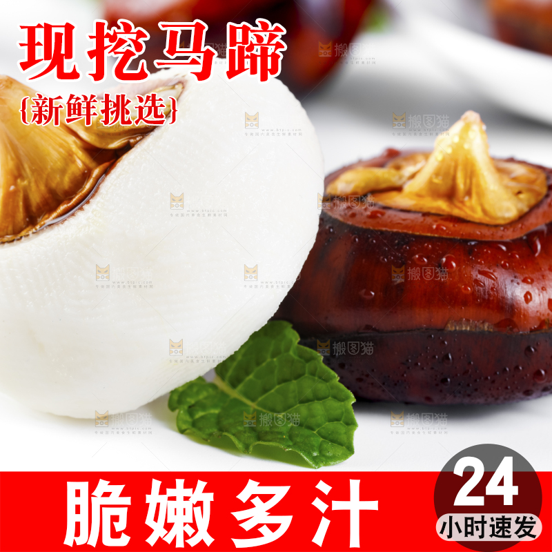 白底上放着广西马蹄