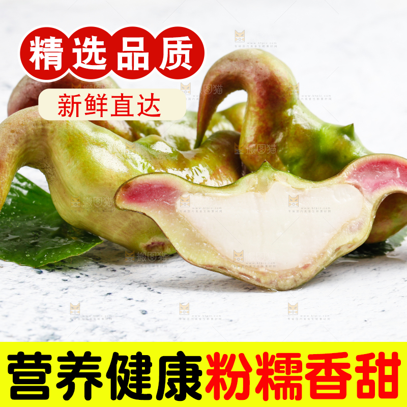 白底上的菱角