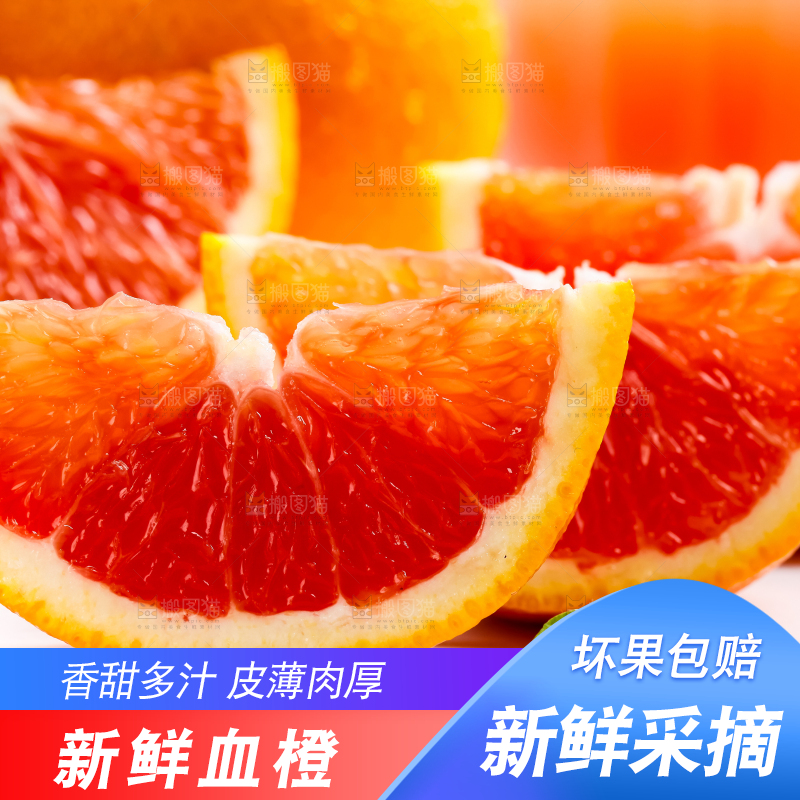 白底上放着橙子