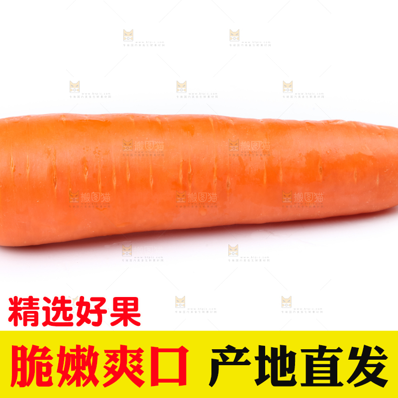 白底上的胡萝卜