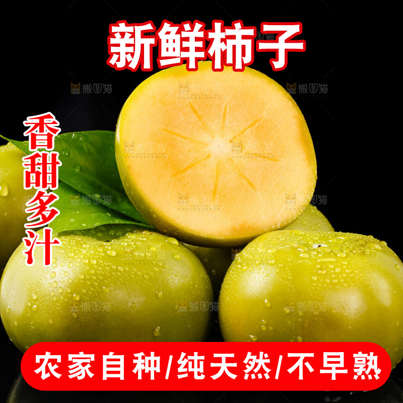 深底上一堆青柿子
