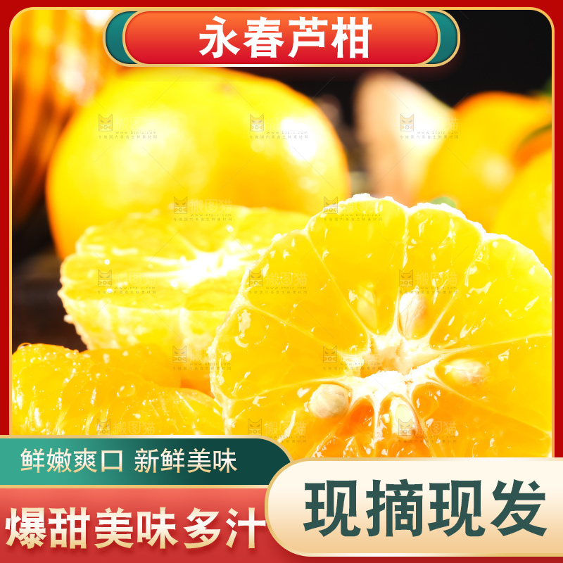 黑底上的福建芦柑