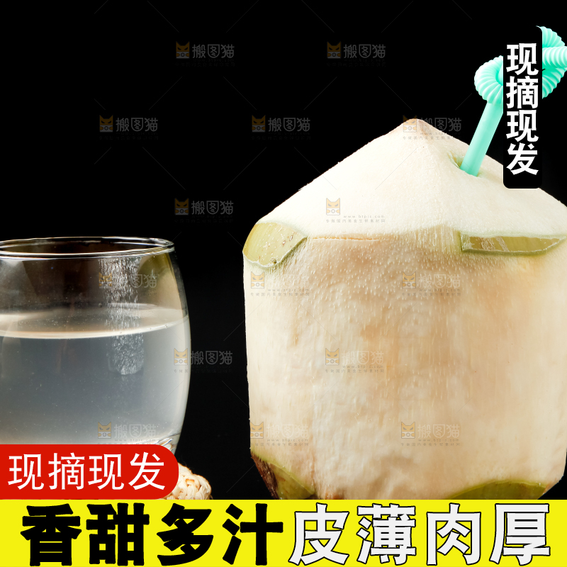 黑底上的青椰子