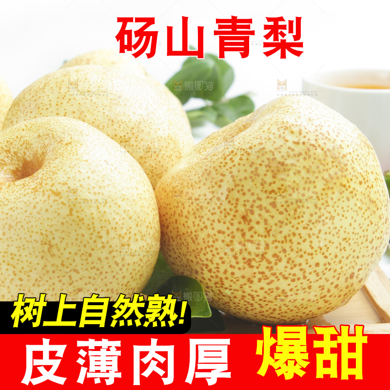 白格子底上放着砀山酥梨