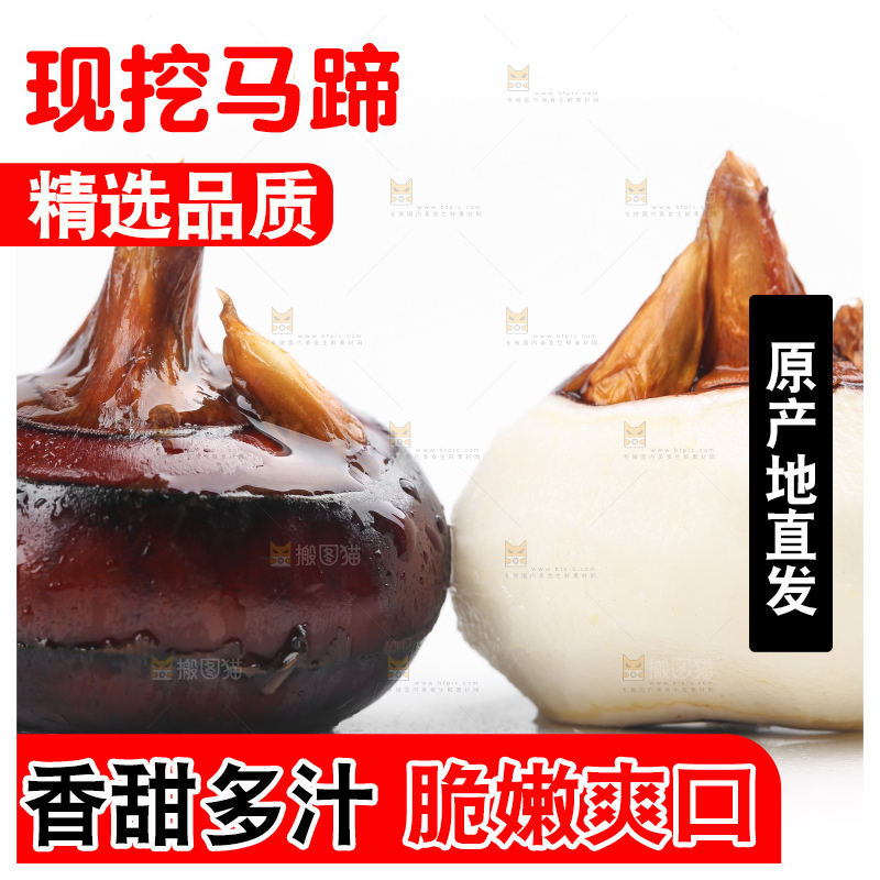 白底上放着广西马蹄