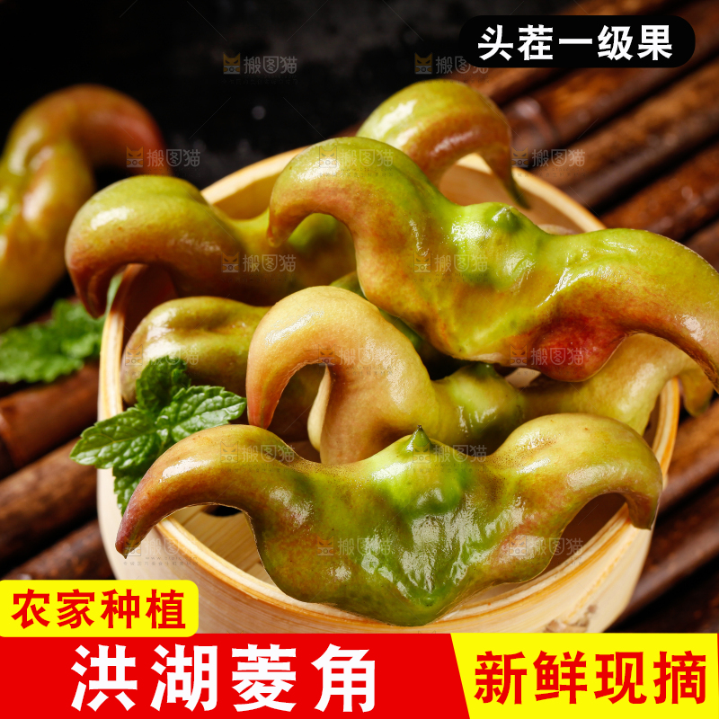 竹底上的菱角