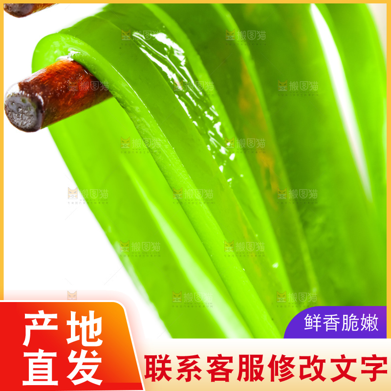 筷子上夹着盐渍海带丝