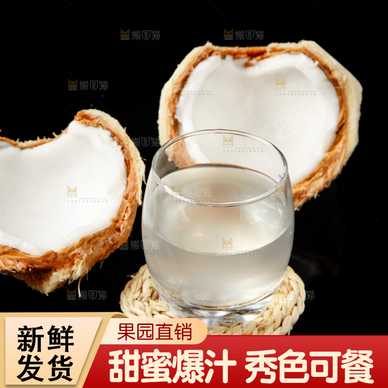 黑底上的青椰子