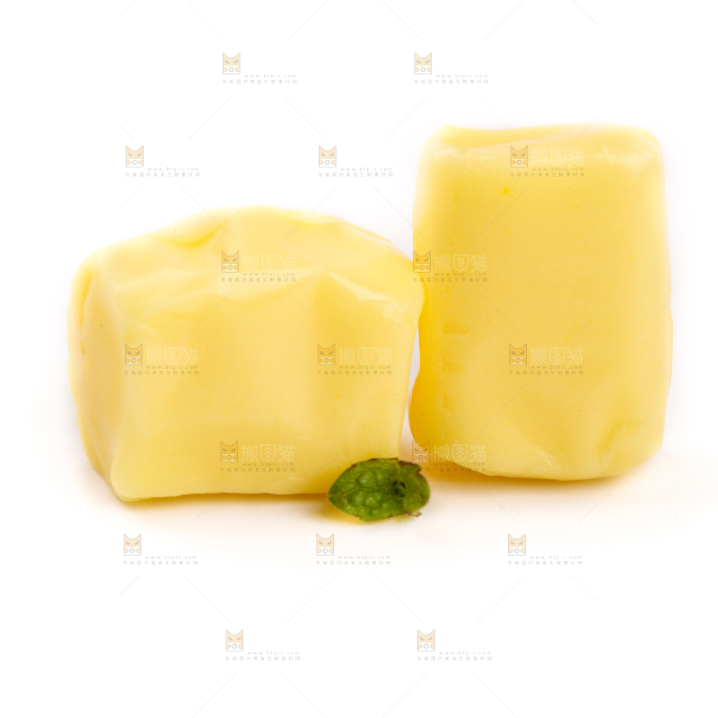 白底上的榴莲味糖果