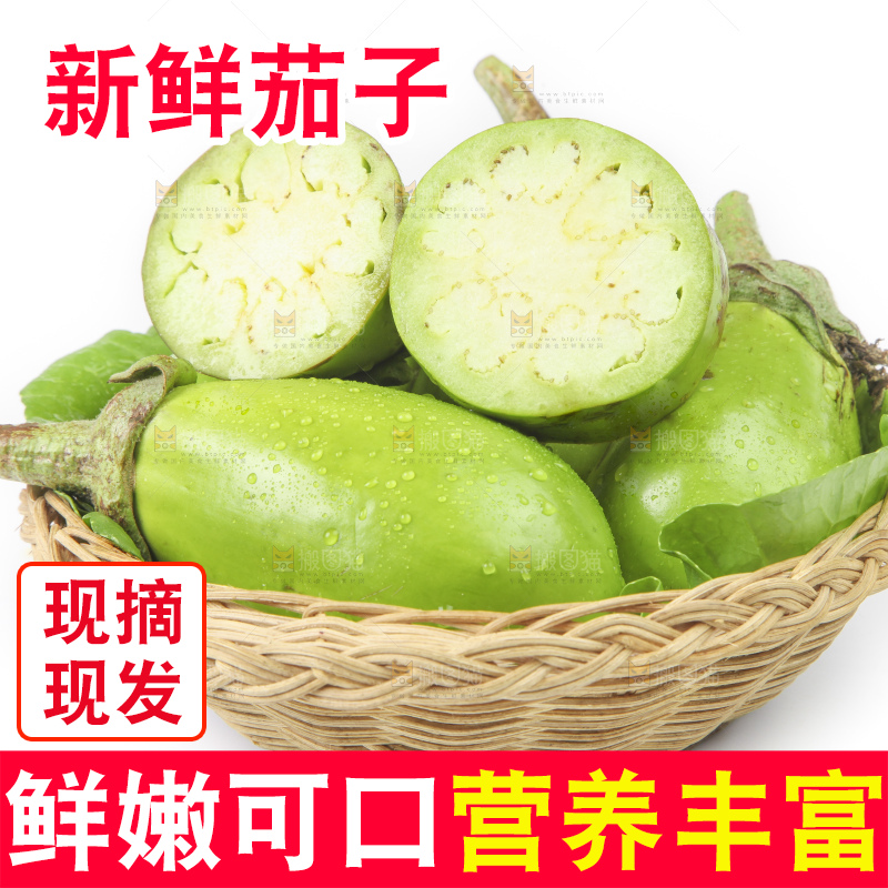 篮子里装着茄子