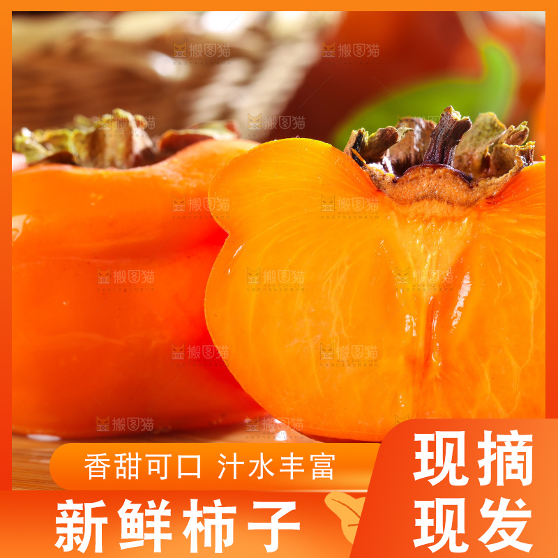 木底上的磨盘柿