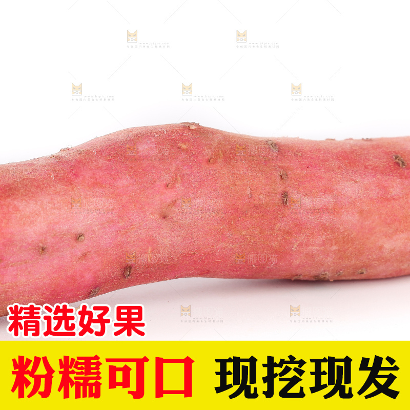 白底上的小蜜薯