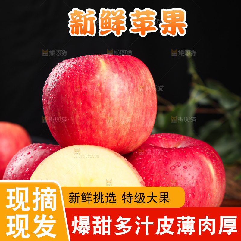 木底上摆放着洛川红富士