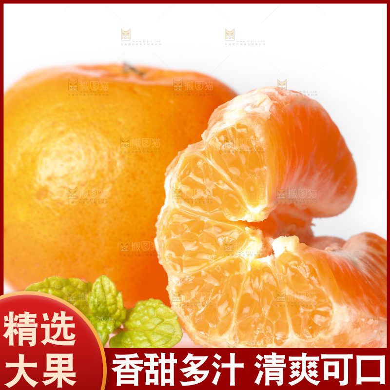 白底上的芦柑