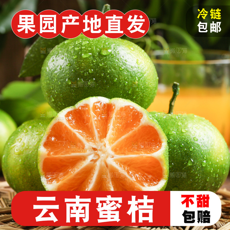木底上的青皮蜜橘
