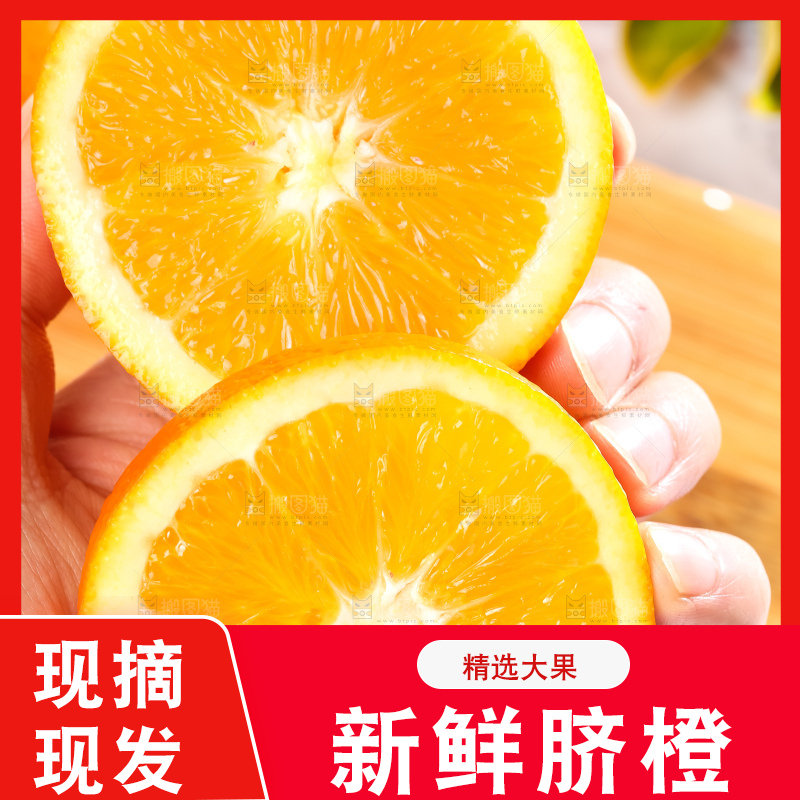 黄板子上的脐橙