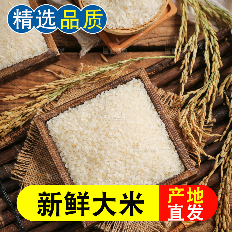 木盘里的大米