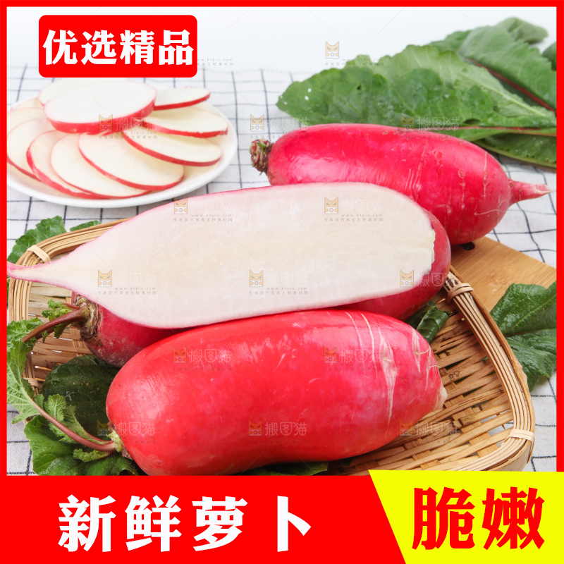 格子底上的红萝卜