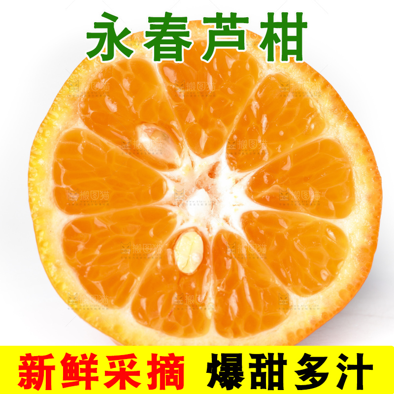 白底上的芦柑