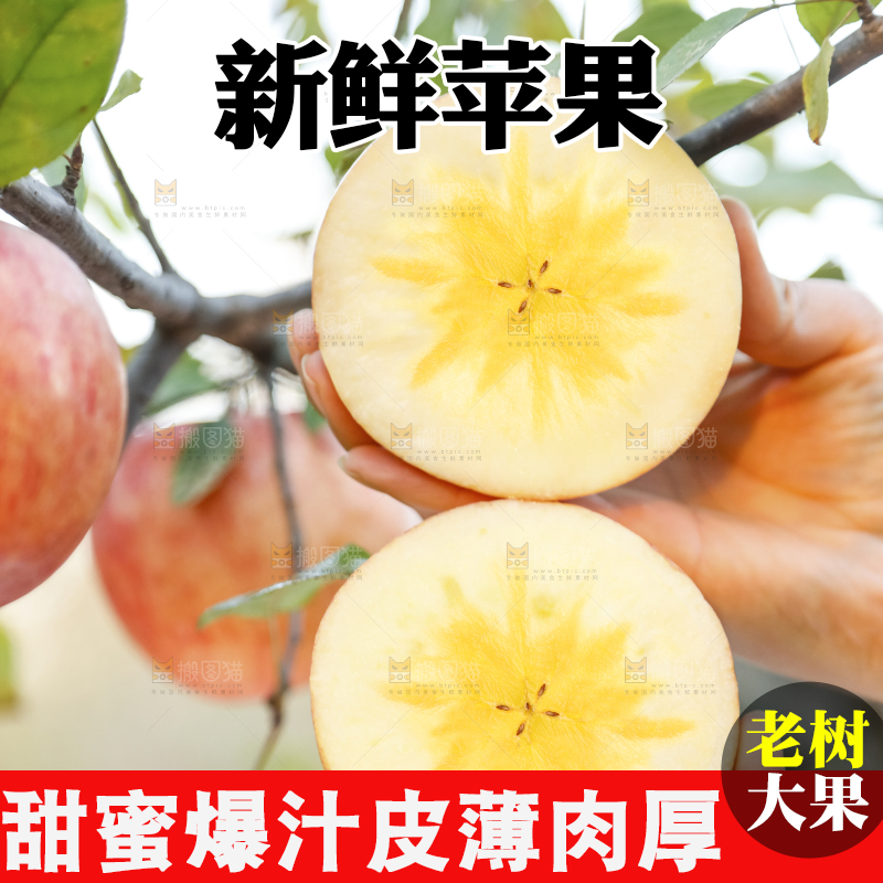 手里拿着新疆冰糖心苹果