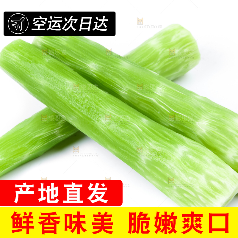 白底上的莴笋
