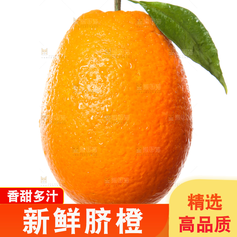 手里拿着赣南脐橙