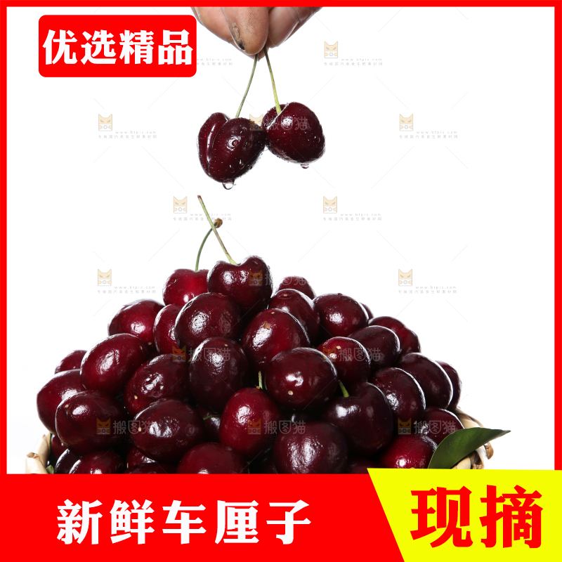 篮子里装着智利车厘子