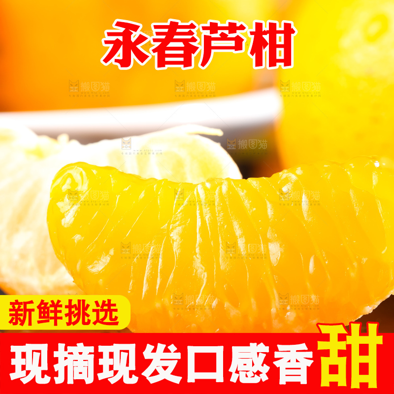 黑底上的福建芦柑