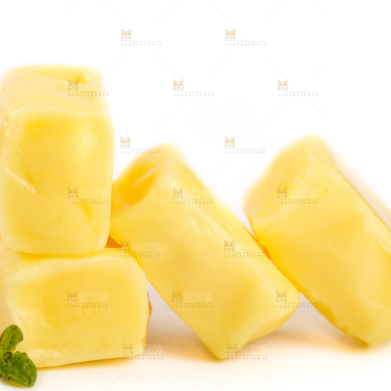 白底上的榴莲味糖果